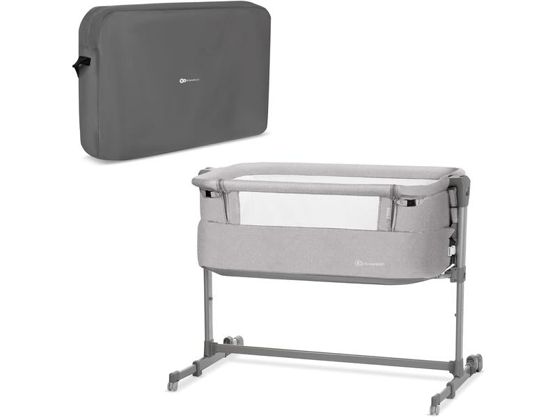Kinderkraft Cuna Colecho 2 en 1 NESTE UP, Ajustable, Plegable, Accesorios, Gris