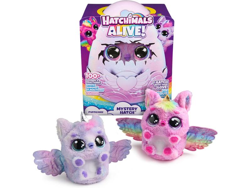 Hatchimals PUFFICORN Peluche Sorpresa Interactivo