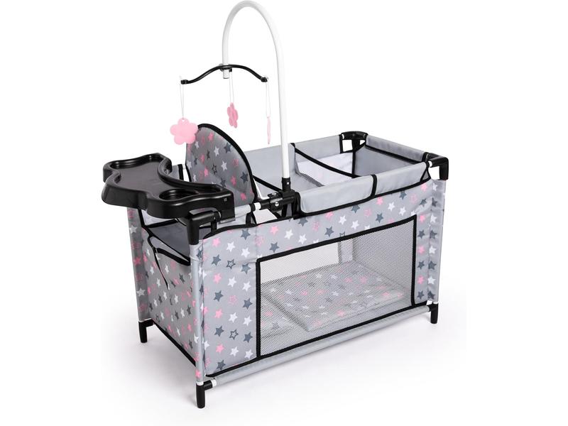 Cama muñecas Bayer con trona y accesorios
