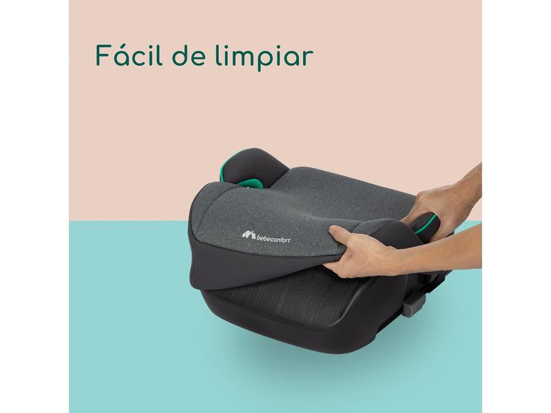 Bebeconfort Manga i-Fix asiento elevador, alzador coche niño, Silla de Coche isofix grupo 3 para niños de 128-150 cm, de 6 a 12 años (22-36 kg), Tinted Graphite