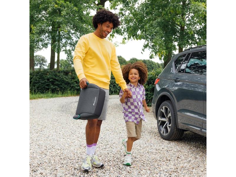 Bebeconfort Manga i-Fix asiento elevador, alzador coche niño, Silla de Coche isofix grupo 3 para niños de 128-150 cm, de 6 a 12 años (22-36 kg), Tinted Graphite