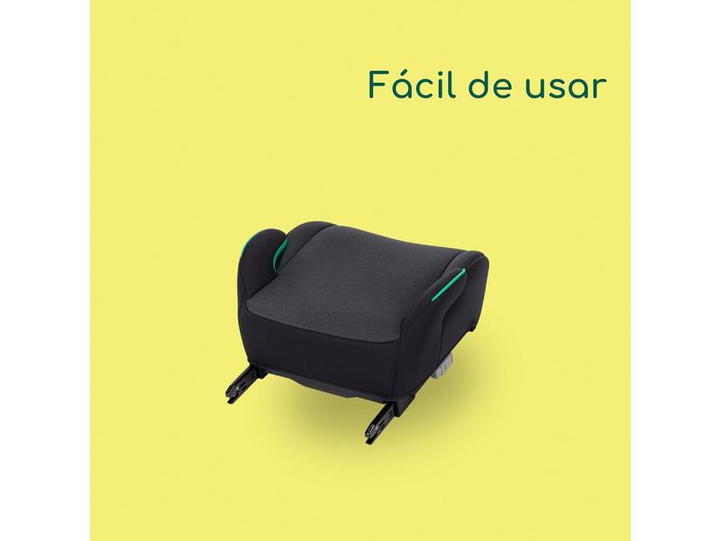 Bebeconfort Manga i-Fix asiento elevador, alzador coche niño, Silla de Coche isofix grupo 3 para niños de 128-150 cm, de 6 a 12 años (22-36 kg), Tinted Black