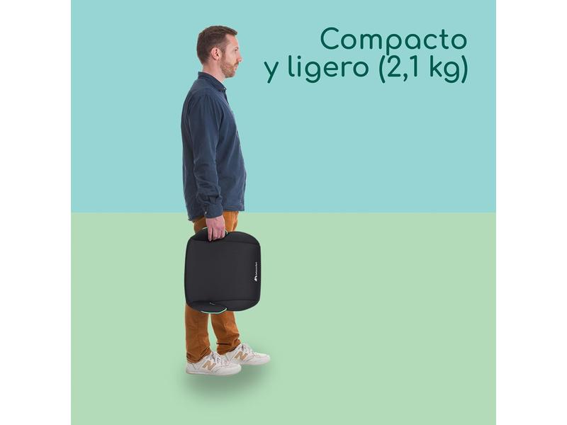 Bebeconfort Manga i-Fix asiento elevador, alzador coche niño, Silla de Coche isofix grupo 3 para niños de 128-150 cm, de 6 a 12 años (22-36 kg), Tinted Black