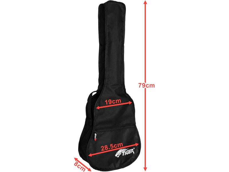 Tiger Funda Guitarra Clásica 1/4 con Asa y Correas