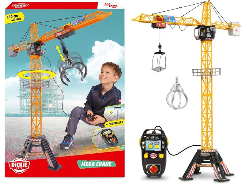 Mega grúa Dickie Toys por cable 120 cm