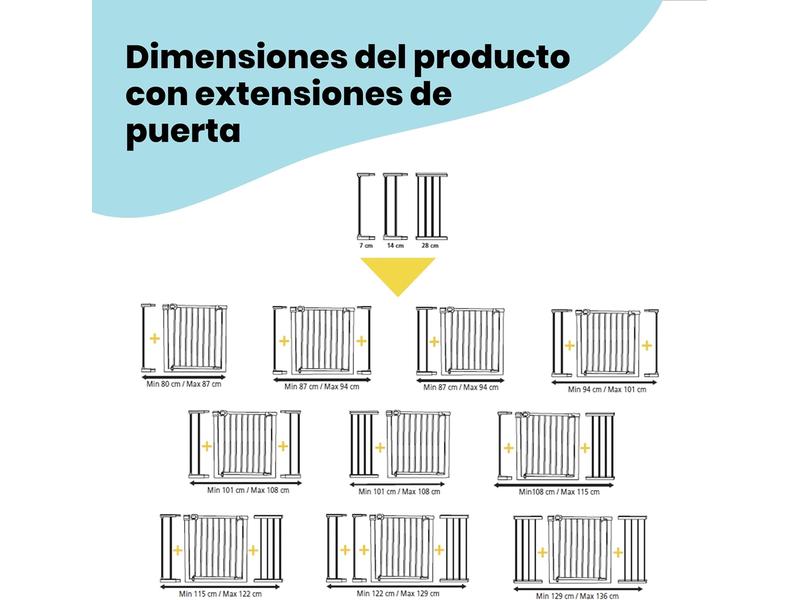 barrera de seguridad para niños  73-80 cm safety