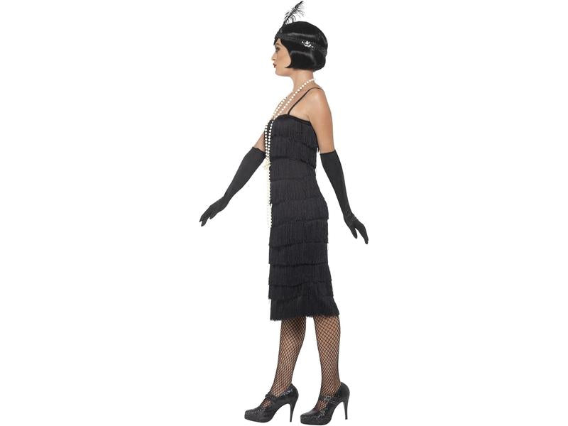 Disfraz Años 20 Smiffys Mujer Vestido Negro Guantes