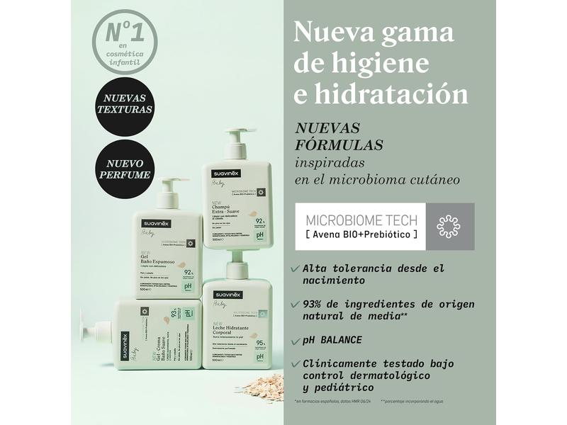 Gel  Champú  Baño Espumoso para Bebés,  suavinex