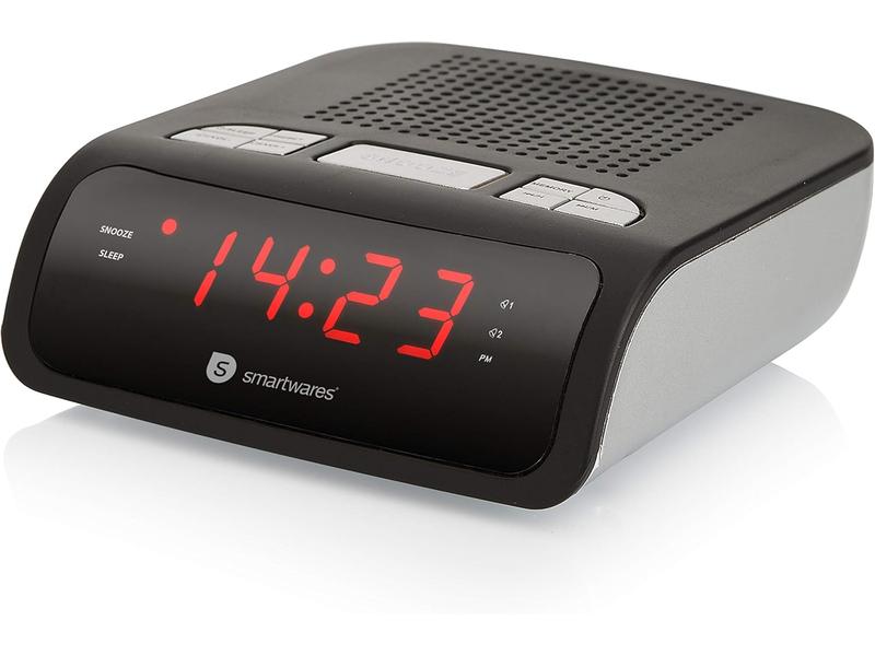 Reloj despertador  dos alarmas radio FM Smartwares