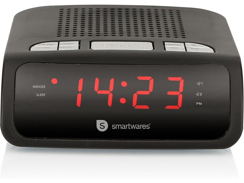 Reloj despertador  dos alarmas radio FM Smartwares