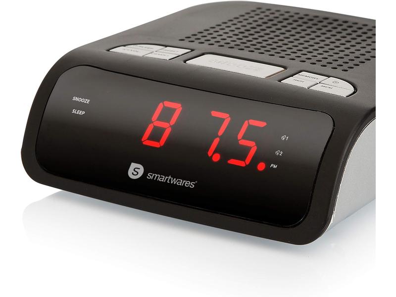Reloj despertador  dos alarmas radio FM Smartwares
