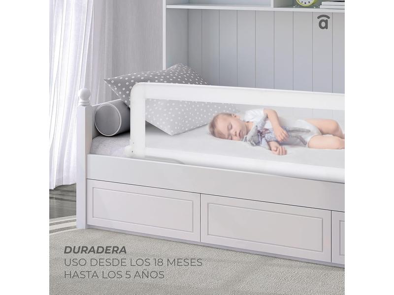 Barrera seguridad niños cama Asalvo 150 cm, 2 en 1