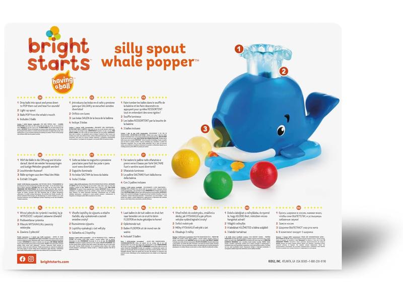 Bright Starts, Juguete con bolas Ballena