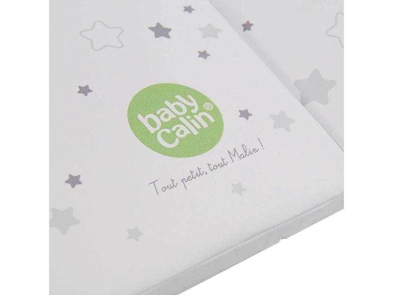 BabyCalin Luxury Changing Mat Star Grey 50 x 70 cm - Con tabla de altura impresa