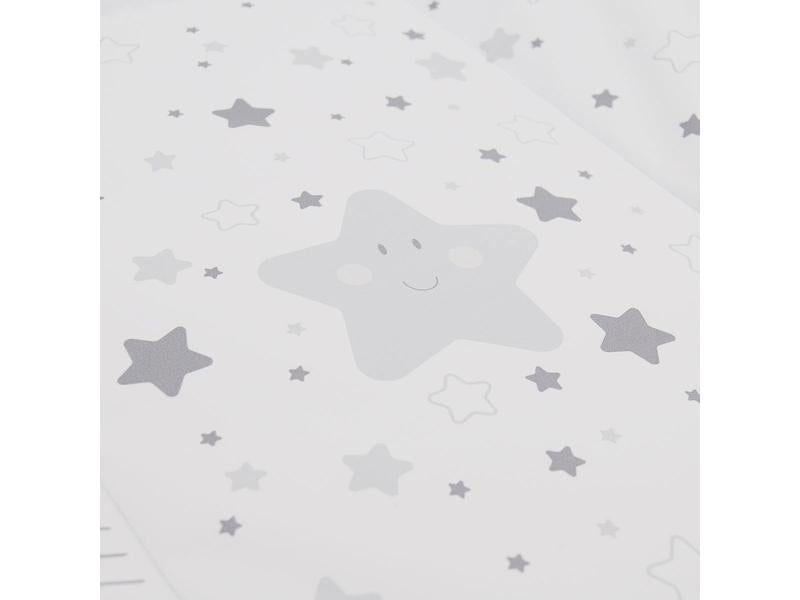 BabyCalin Luxury Changing Mat Star Grey 50 x 70 cm - Con tabla de altura impresa
