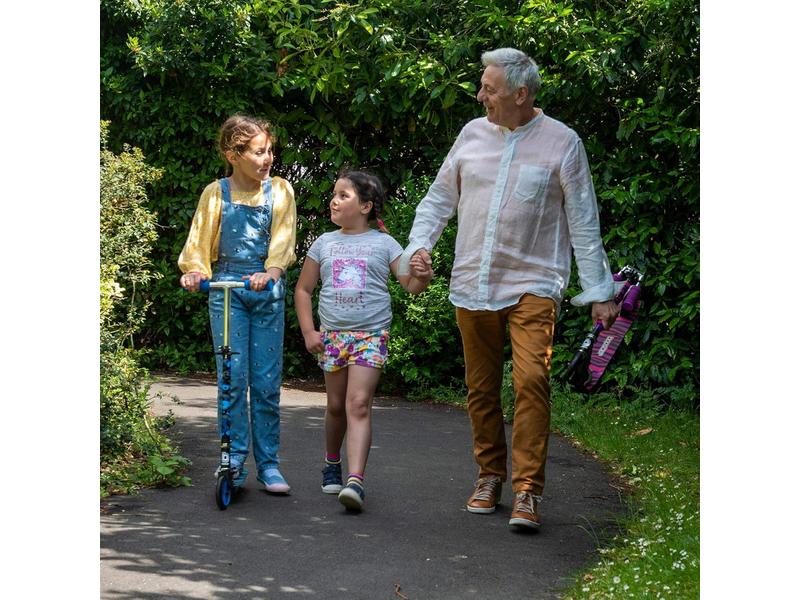 Patinete Plegable para niños - Azul Camuflaje Bopster