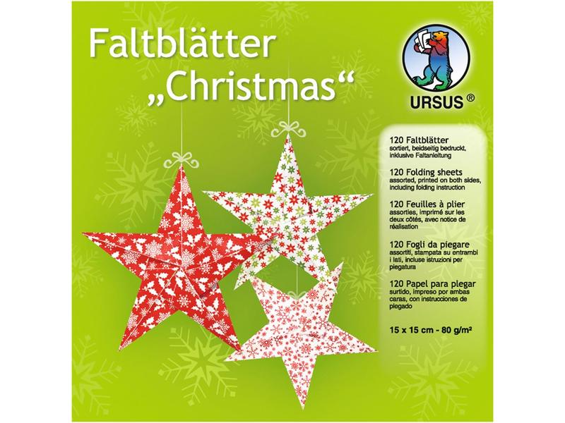 Papel Plegado Navidad  Navidad 15x15cm 120 uds