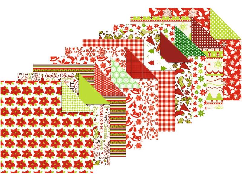 Papel Plegado Navidad  Navidad 15x15cm 120 uds