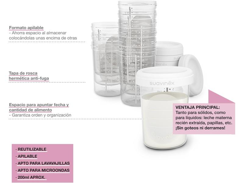 Tarritos Almacenaje Leche Materna Suavinex