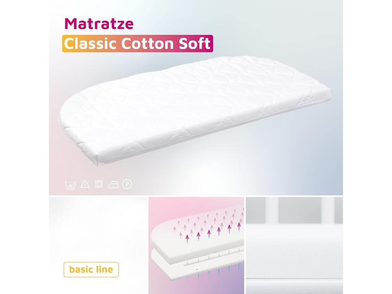 Cama colchón classic Cotton Algodón Blanco, 105 x 57.5 x 6 cm