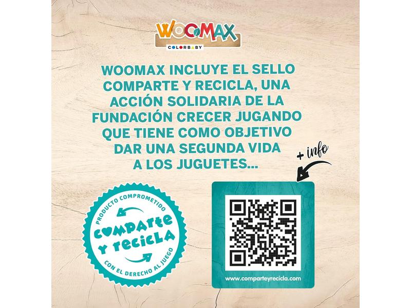 Portal de Belén de Madera Infantil, 20 Piezas WOOMAX