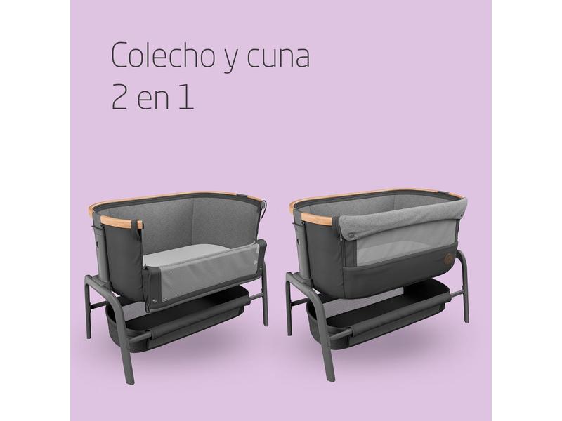 Cuna colecho bebe Lora Essential Graphite