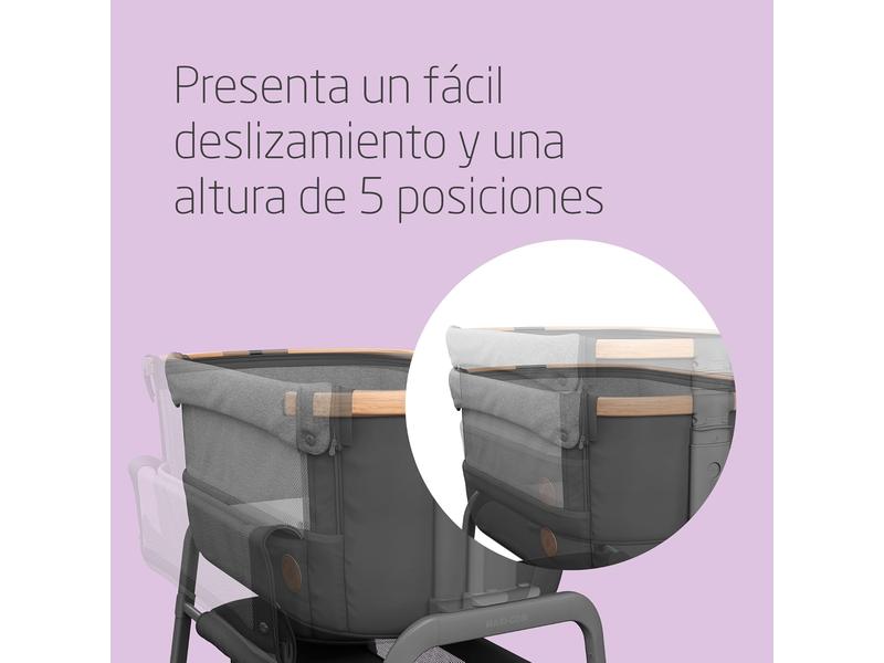 Cuna colecho bebe Lora Essential Graphite