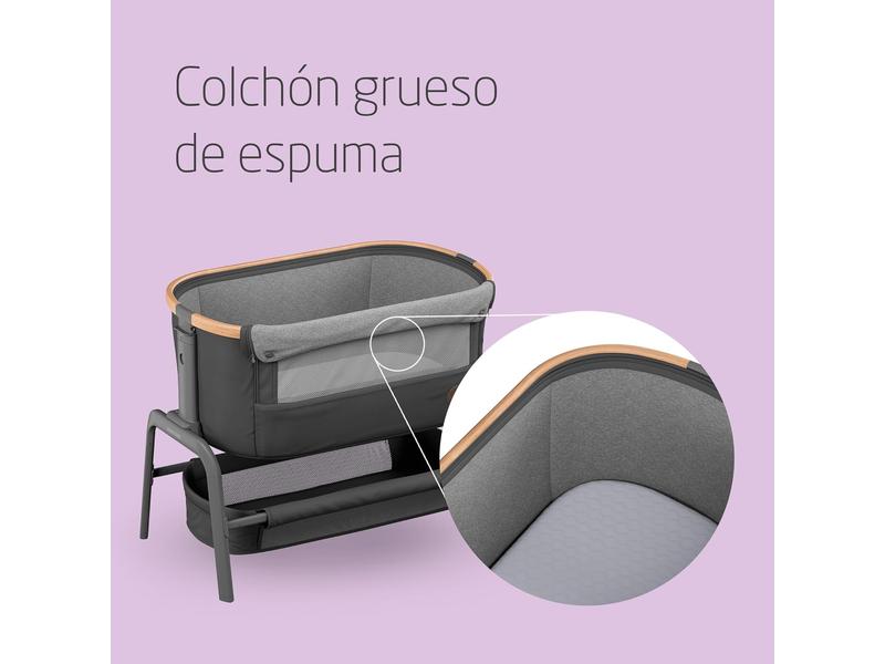 Cuna colecho bebe Lora Essential Graphite