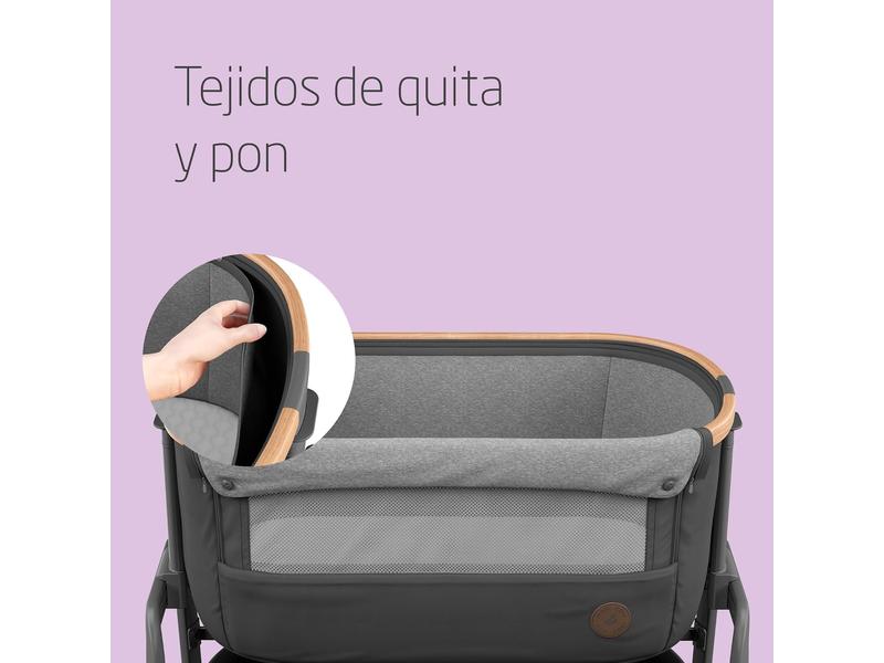 Cuna colecho bebe Lora Essential Graphite