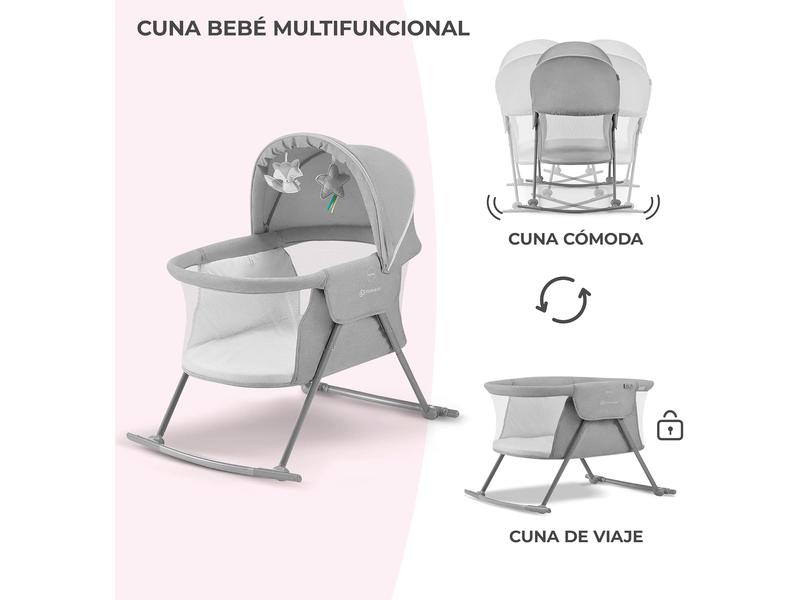 Cuna mecedora bebé con colchón 3 en 1  LOVI Kinderkraft