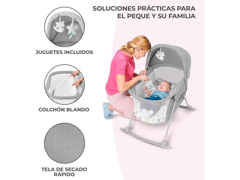 Cuna mecedora bebé con colchón 3 en 1  LOVI Kinderkraft
