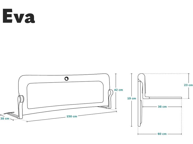 Barrera de Cama lionelo Eva Barrera 150 x 42 cm