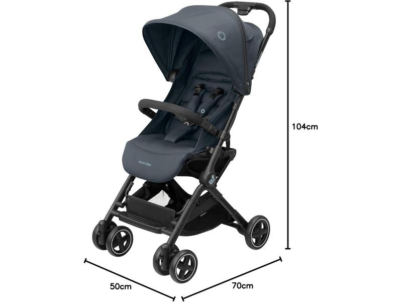Maxi-Cosi Lara2, Silla paseo ligera, 0-4 años, 0-22 kg, silla paseo bebe, silla paseo compacta y ligera, 3 reclinaciones, reclinación total, plegado automático, Essential Graphite