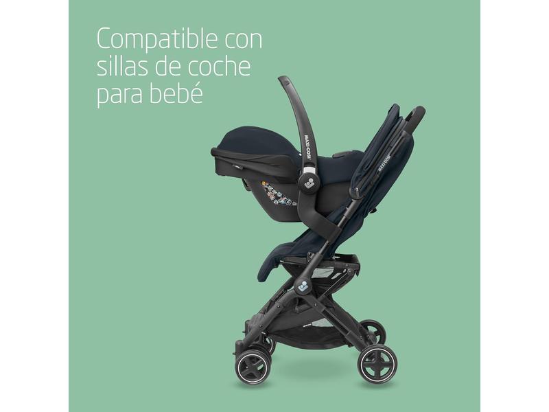 Maxi-Cosi Lara2, Silla paseo ligera, 0-4 años, 0-22 kg, silla paseo bebe, silla paseo compacta y ligera, 3 reclinaciones, reclinación total, plegado automático, Essential Graphite