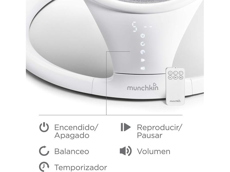 Hamaca Eléctrica Mecedora de Bebé Munchkin con Bluetooth