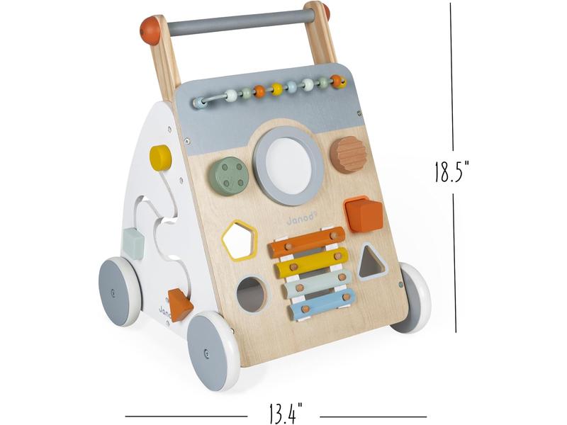 Andador Janod de Madera 9 Juegos Educativos 1+