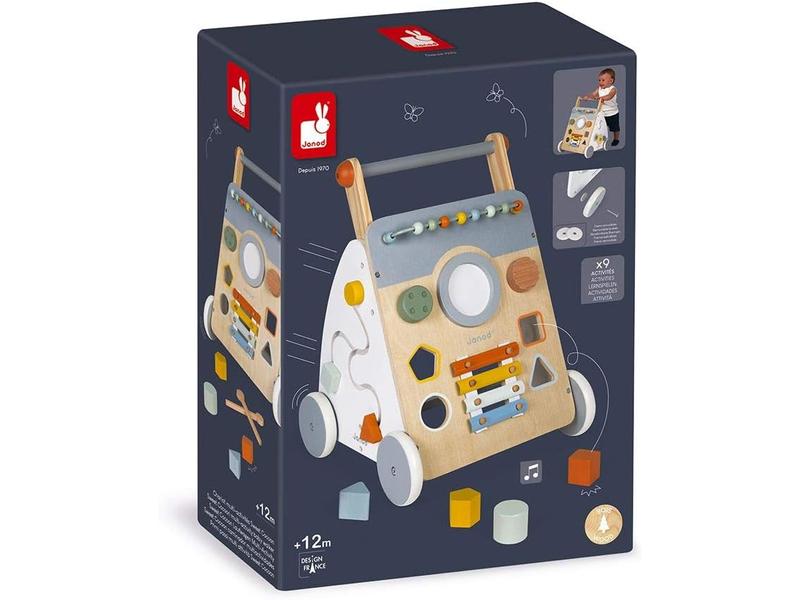 Andador Janod de Madera 9 Juegos Educativos 1+