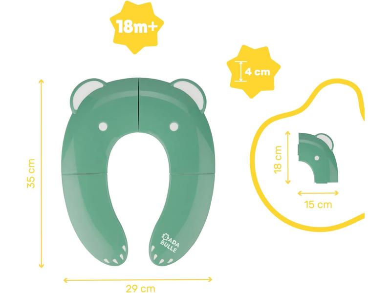 Reductor de WC plegable, Badabulle Verde