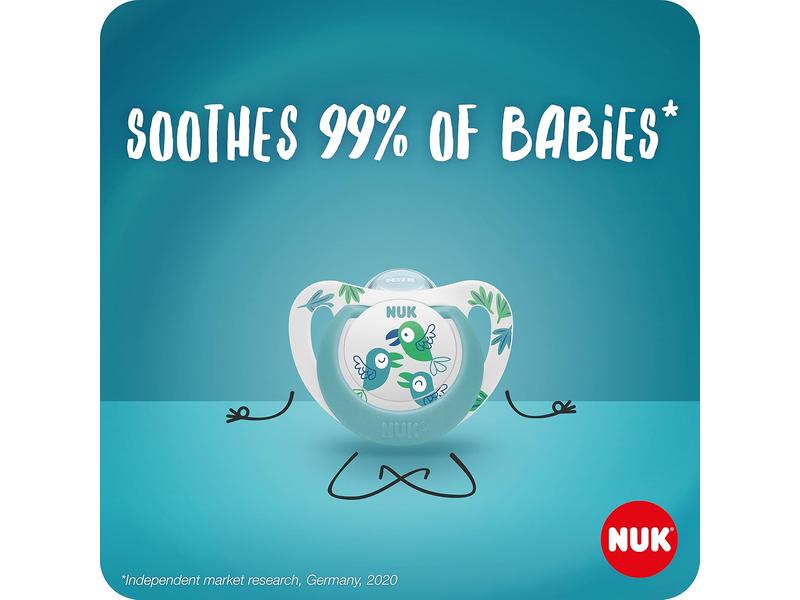 Chupetes de silicona NUK Star Baby 0-2 M