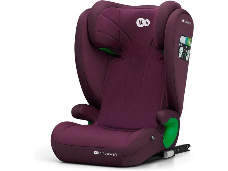 kk Kinderkraft JUNIOR FIX Silla coche Isofix, I-SIZE - Silla universal de cochepara bebé y niños, Sillade, Cinturón, Grupo 2/3, de 15 a 36 kg, Rojo