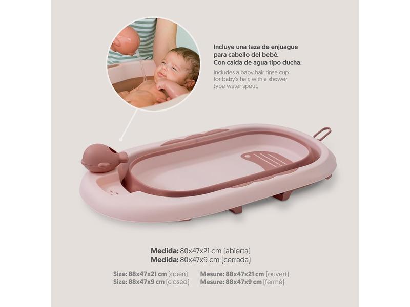 Bañera Bebe Plegable Interbaby 80x47x21 cm