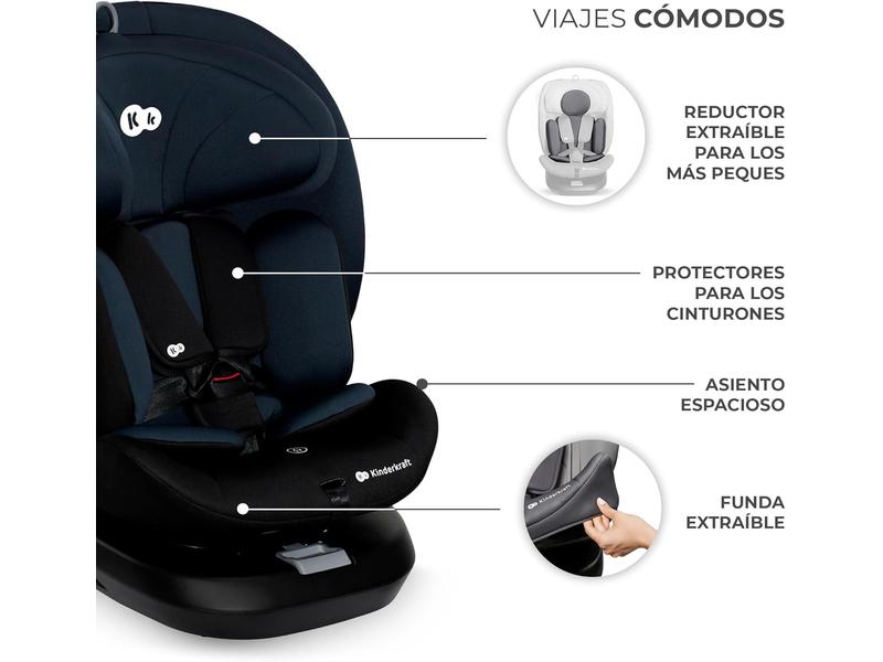 Silla de coche Kinderkraft I-GROW negra I-SIZE 40-150 cm