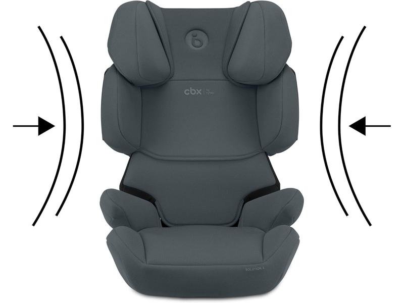 CYBEX Silver Silla de coche infantil Solution X i-Fix, Para coches con y sin ISOFIX, De 3 a 12 años aprox. (100 - 150 cm), De 15 a 50 kg aprox., Gris oscuro (Cobblestone Grey)