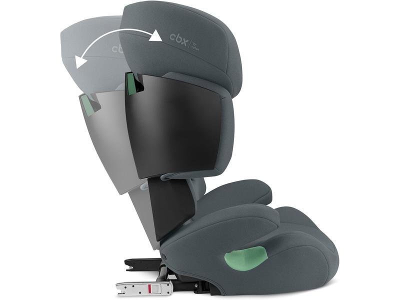 CYBEX Silver Silla de coche infantil Solution X i-Fix, Para coches con y sin ISOFIX, De 3 a 12 años aprox. (100 - 150 cm), De 15 a 50 kg aprox., Gris oscuro (Cobblestone Grey)