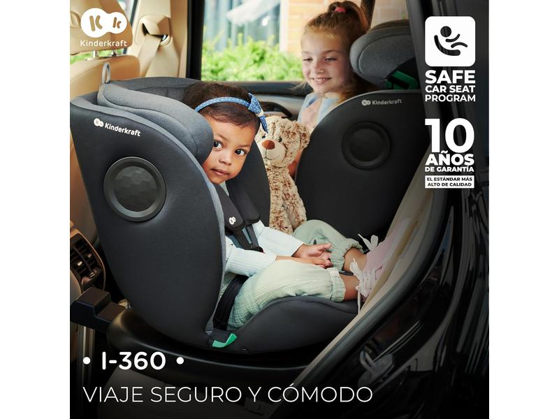 Silla de coche Kinderkraft I-360 G/ 0 1 2 3, Gris