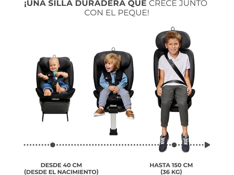 Silla de coche Kinderkraft I-360 G/ 0 1 2 3, Gris