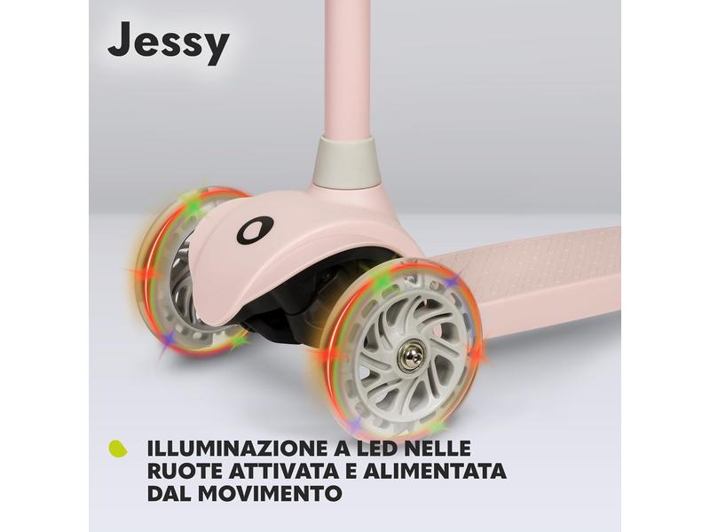 LIONELO Jessy Scooter de Equilibrio para niños de 3 años hasta 50 kg, Scooter de 3 Ruedas Ligero con Ajuste de Altura, Ruedas LED, Plataforma Antideslizante