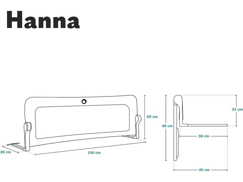 Barrera de Cama 150 x 65 cm Lionelo