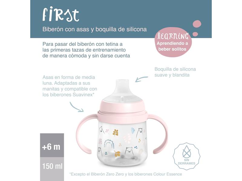 SUAVINEX, Vaso Aprendizaje Bebé con Boquilla de Silicona