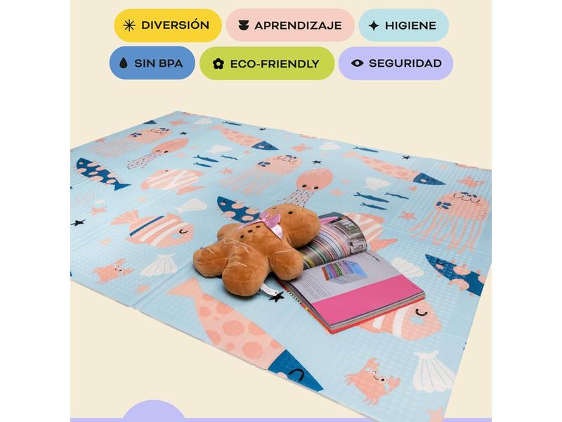 Alfombra Bebe Acolchada Plegable 150x180
